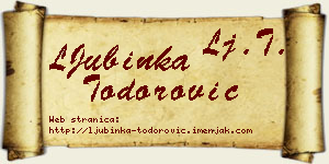 LJubinka Todorović vizit kartica